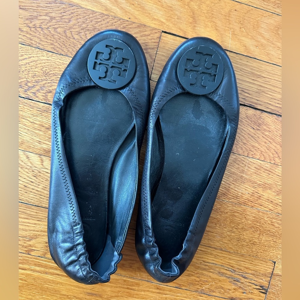 Tory Burch Black Ballet Flats, Size 9